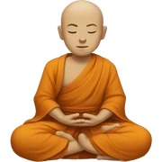 meditating monk  sticker