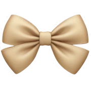 Beige bow sticker