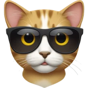 Cat with sunglasses sticker