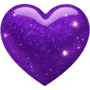 Purple glitter heart emoji  sticker