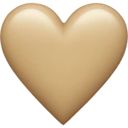 Beige heart  sticker