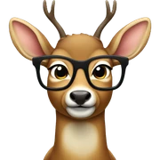 deer with glasses sticker
