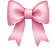light pink ribbon bow sticker