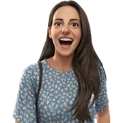 smiling girl under blue sky sticker