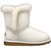 warm white women's ugg with fur sticker