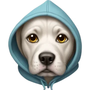 Dog wearing a hoodie sticker