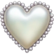 pearl heart sticker