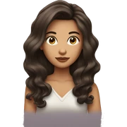 beautiful brunette girl with blowout hair sticker
