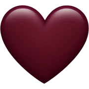 Burgundy heart sticker