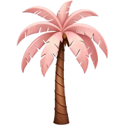 Peachy light pink palm tree sticker