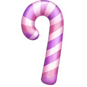pastel purple and pink candy cane  sticker