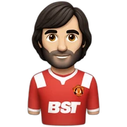 George Best realistic sticker