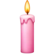 light pink candle sticker