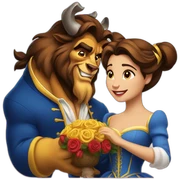 Beauty and the beast sticker