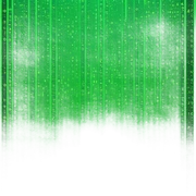 matrix-style falling code sticker