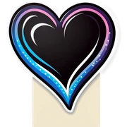 Cuore nero 🖤 con i brillantini ✨️ sticker