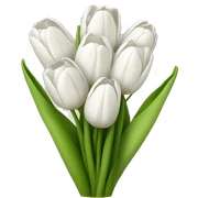 white tulip bouquet  sticker