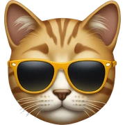 Cat with sunglasses sticker