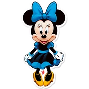 Minnie Mouse in black dress sticker