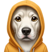 dog wearing hoodie sticker