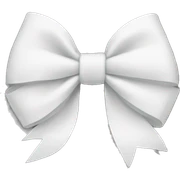 White bow sticker