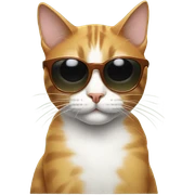 Cat with sunglasses sticker
