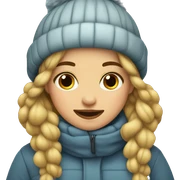winter girl sticker