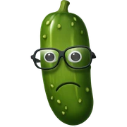 Pickle with glasses sticker