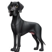 black great dane sticker