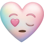 Pastel heart sticker