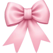light pink ribbon bow sticker