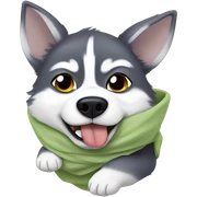Husky carrying baby yoda sticker