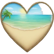 Beach heart sticker