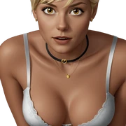 blonde girl in elegant lingerie sticker