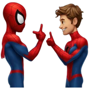 spiderman pointing at spiderman sticker