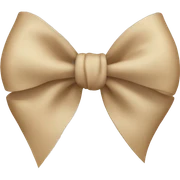 Beige bow sticker
