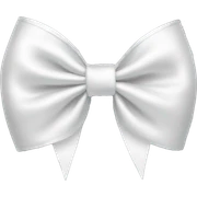 white satin bow sticker