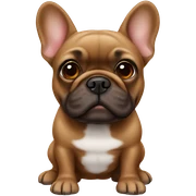 Brown French bulldog sticker