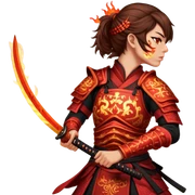 Fire-Wielding Samurai sticker