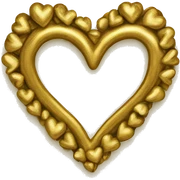 Gold heart sticker