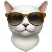 Cat with sunglasses sticker