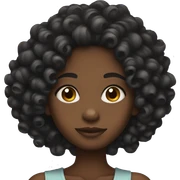 Black girl with curls sticker