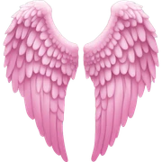 pink angel wing  sticker