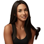 realistic portrait of smiling girl sticker