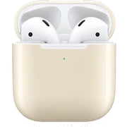 Cream colored AirPods sticker