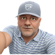 man in striped shirt selfie sticker