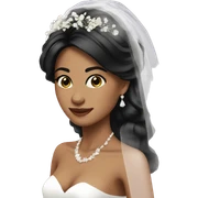 Beautiful bride with black hair sticker