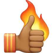 Fire thumbs up sticker