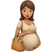 Pregnant woman with a bag sticker