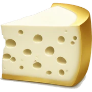 Chic white cheese in a gold plate sticker